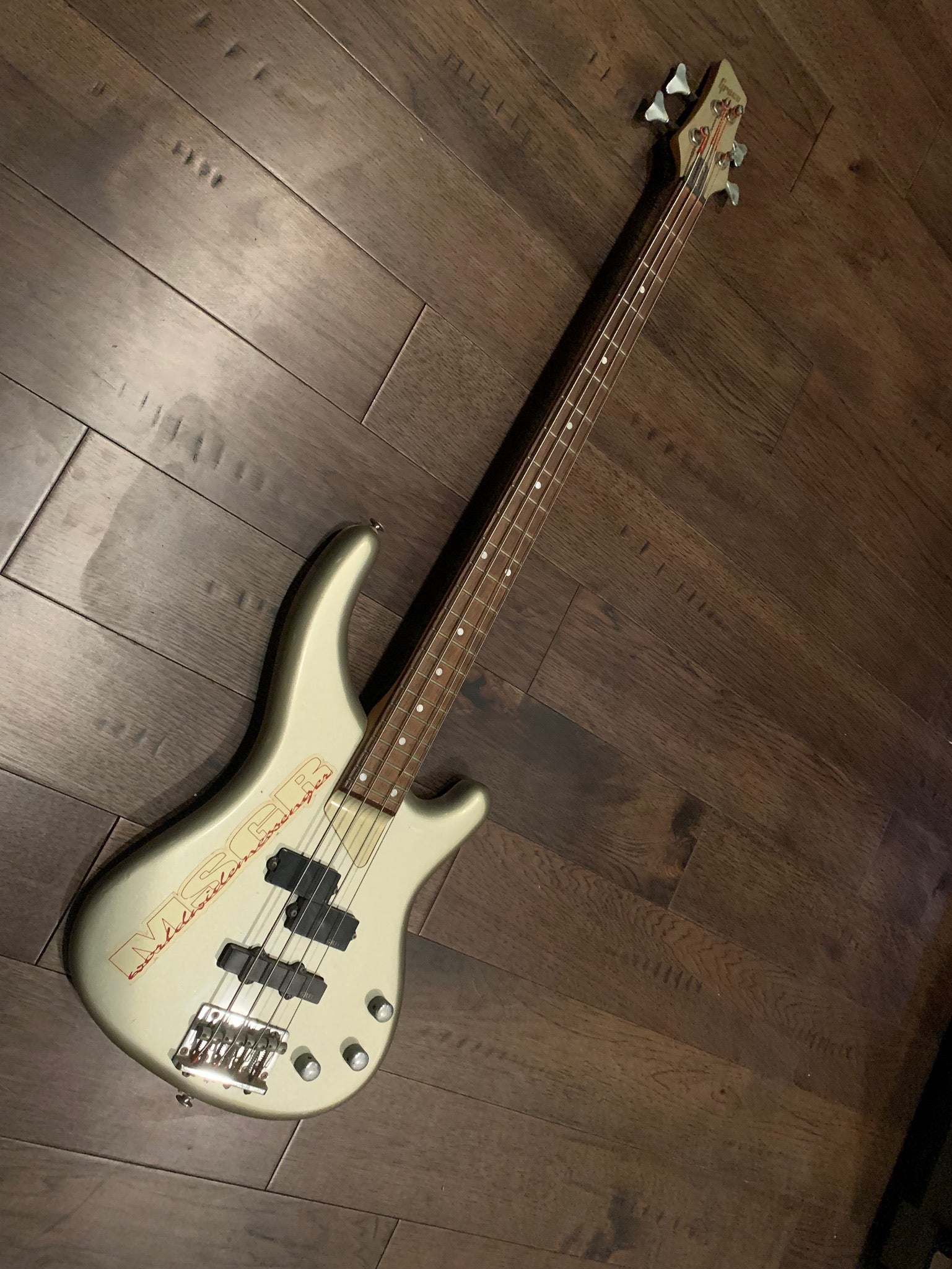 2000's Greco PXB-400 PJ Phoenix Electric Bass - Silver - P/J