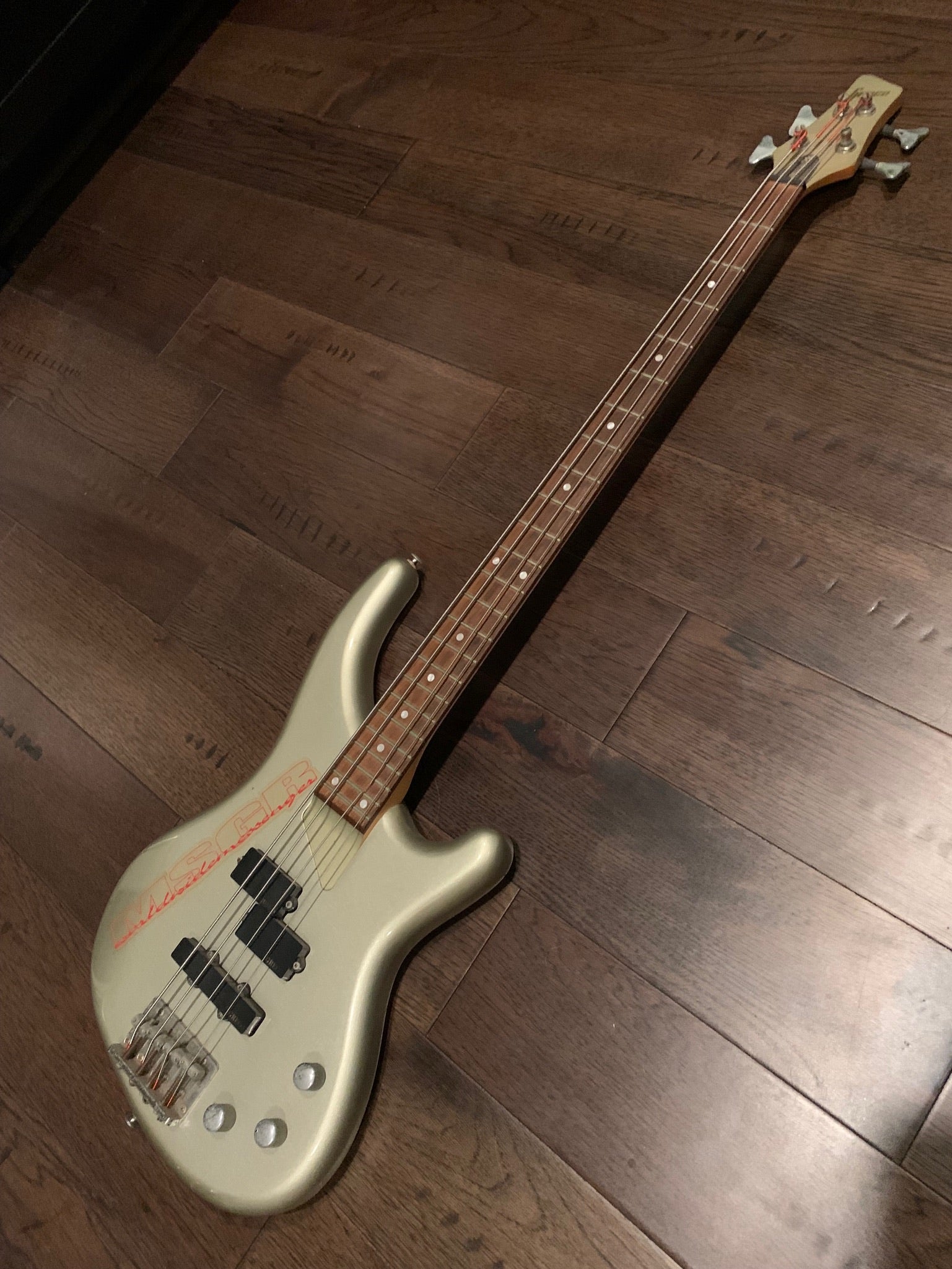 2000's Greco PXB-400 PJ Phoenix Electric Bass - Silver - P/J Pickup - Japan