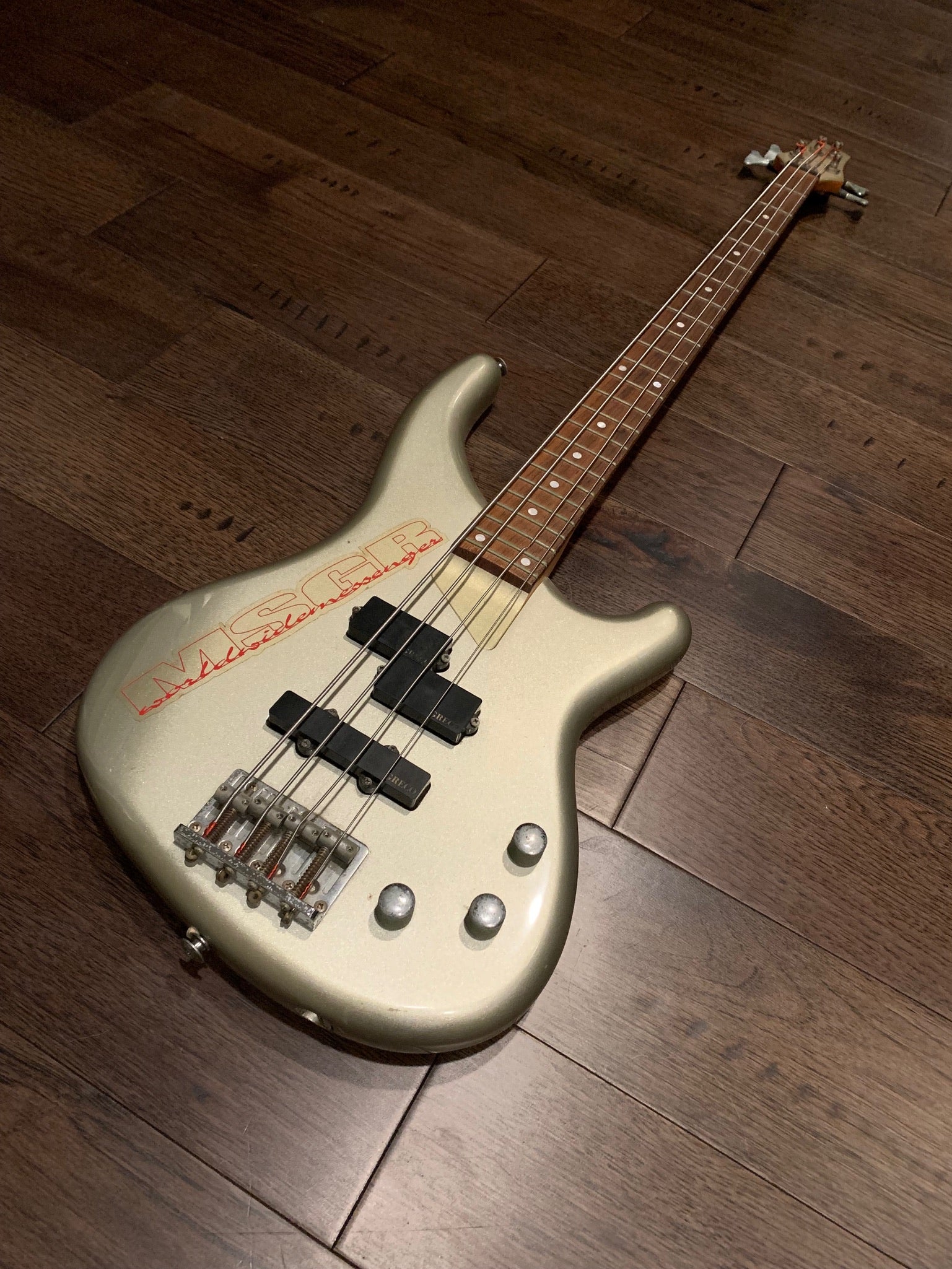 2000's Greco PXB-400 PJ Phoenix Electric Bass - Silver - P/J Pickup - Japan