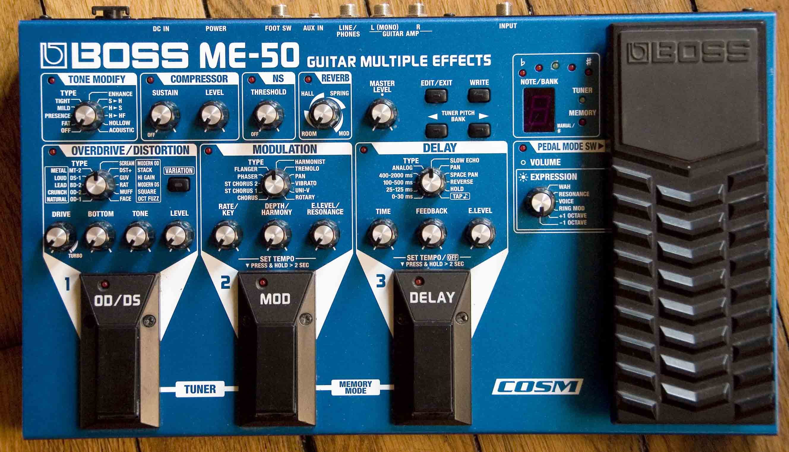 BOSS ME-50 - Multi Effects Guitar Pedal - With Power Supply & Softcase