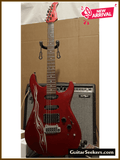 90's Fernandes FR-65s - Sustainer lite - Red on Red - GuitarSean Texas Depot